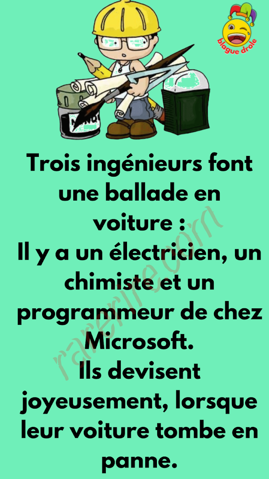 BLAGUE SUR LES INGÉNIEUX INGÉNIEURS