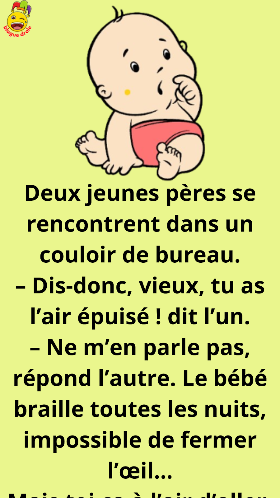 BLAGUE SUR LE JEUNE PÈRE